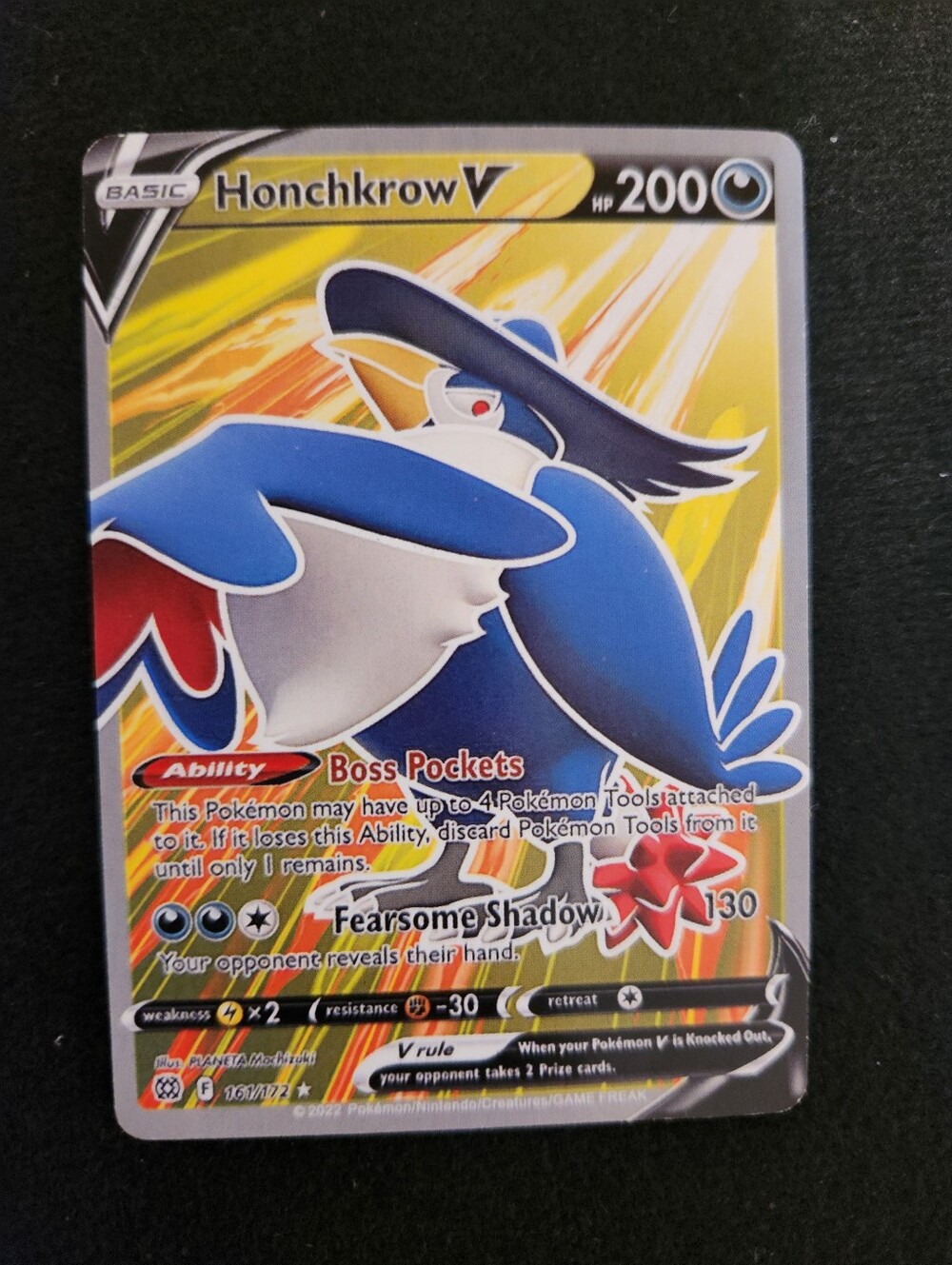 Honchkrow V Full Art #161/172 Brilliant Stars Ultra Rare TC